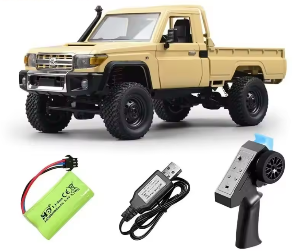 Toyota Land Cruiser 79 Series 1:12 Scale 4WD RC Crawler - Yellow