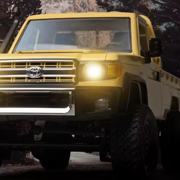 Toyota Land Cruiser 79 Series 1:12 Scale 4WD RC Crawler - Yellow