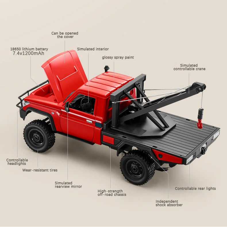 Toyota Land Crusier 79 Series 1: 12 Crawler Hoist 4WD Remote Control Truck Off-road Pickup Vehicle