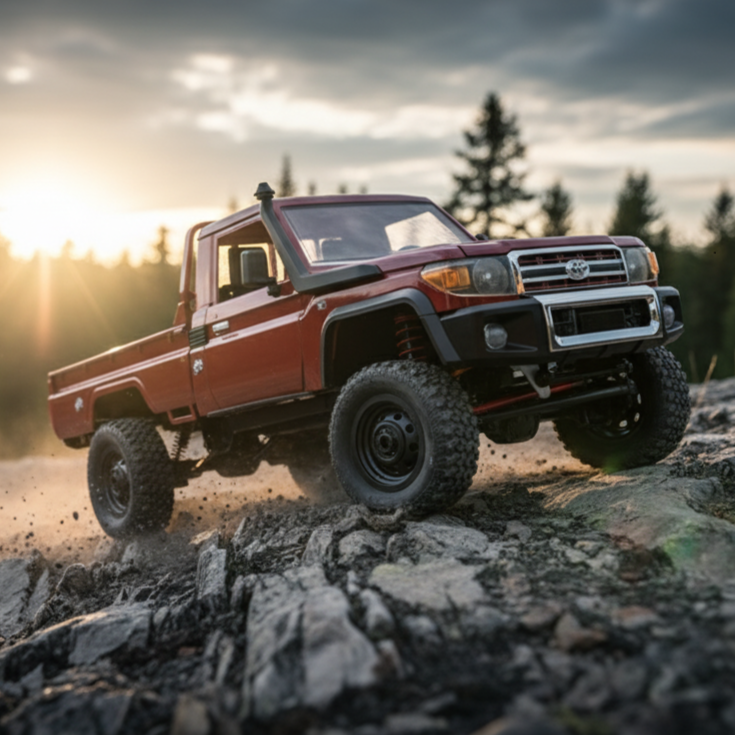 Toyota Land Cruiser 79 Series 1:12 Scale 4WD RC Crawler - Red