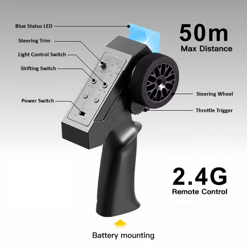 Toyota Land Cruiser 79 Series 1:12 Scale 4WD RC Crawler - Yellow